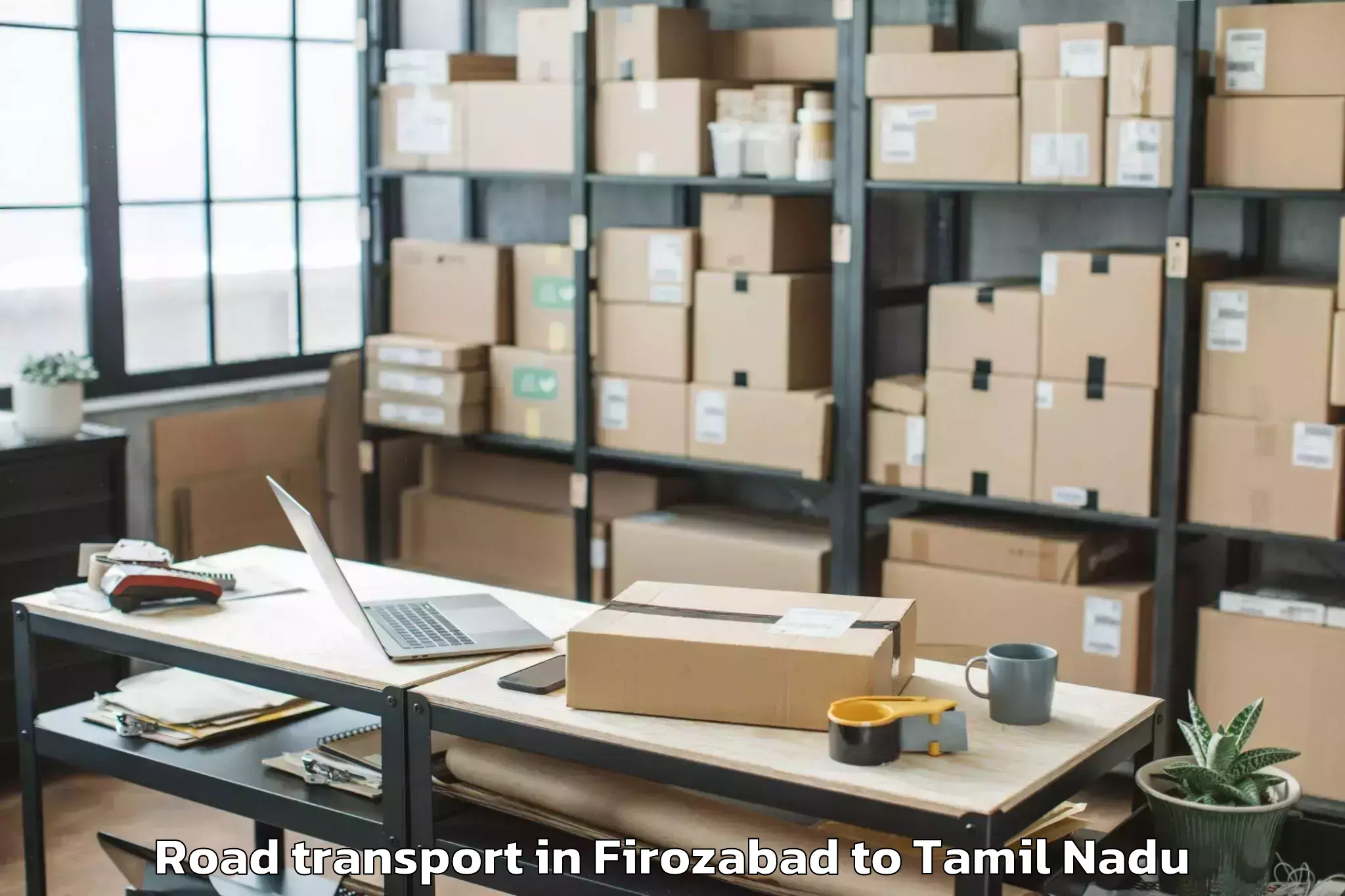 Top Firozabad to Vskvalasai Dindigul Dist Road Transport Available